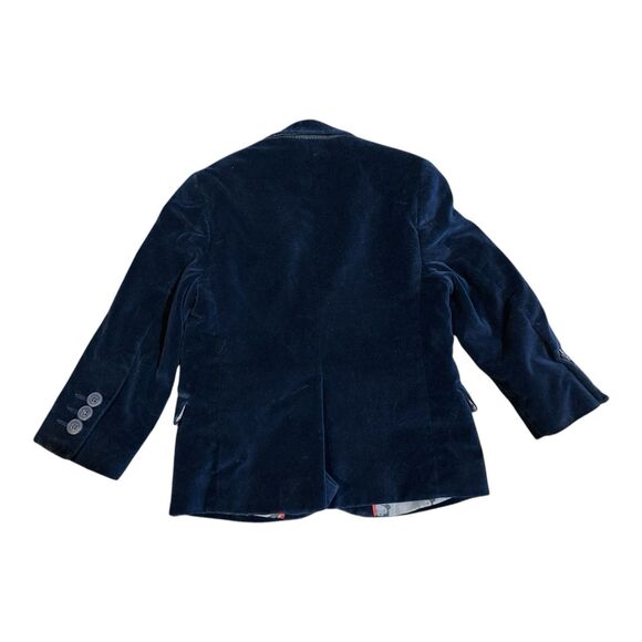 Appaman Fine Tailoring Toddler Boy Blue Velvet Blazer Sz 3T Two Button Pockets - Picture 6 of 8